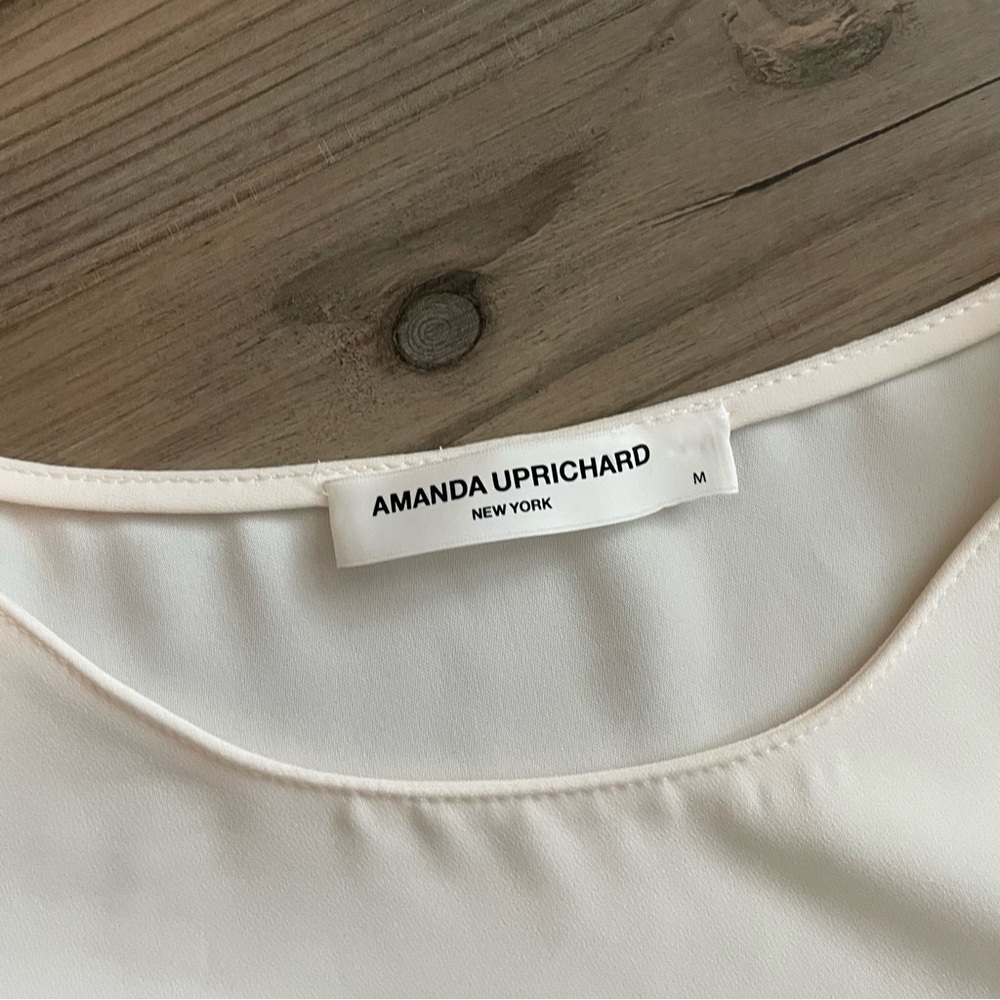 Amanda Uprichard Ivory Puff Sleeve Merris Top * Revolve * Size Medium - Picture 9 of 10